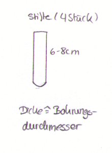 Ma&szlig;e f&uuml;r einen Stickrahmen-Stift.