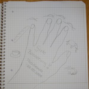 Papiervorlage f&uuml;r die Stechpause.