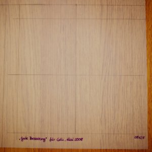 Transparentpapier f&uuml;r Stechpause vorbereitet.