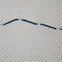 Durchzugsstich in Schr&auml;g.