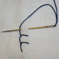 Anleitungsbilder f&uuml;r Languettenstich.