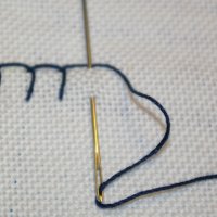 Anleitungsbilder f&uuml;r Languettenstich.