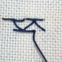 Anleitungsbilder f&uuml;r den Zackenstich.