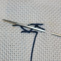 Anleitungsbilder f&uuml;r den Zackenstich.